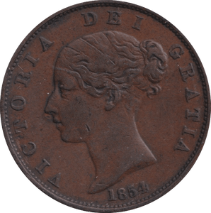 1854 HALFPENNY ( GVF ) - Halfpenny - Cambridgeshire Coins