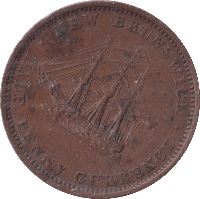 1854 HALFPENNY TOKEN NEW BRUNSWICK - WORLD COINS - Cambridgeshire Coins