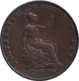 1854 HALFPENNY ( VF ) - Halfpenny - Cambridgeshire Coins