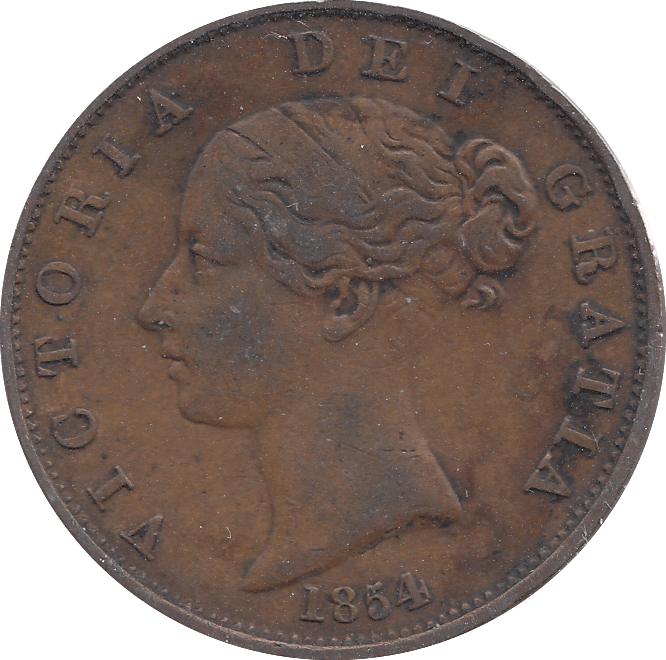 1854 HALFPENNY ( VF ) - Halfpenny - Cambridgeshire Coins