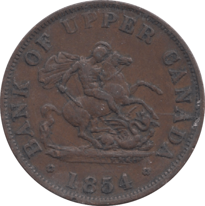 1854 NEWFOUNDLAND HALFPENNY - Token - Cambridgeshire Coins