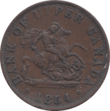 1854 NEWFOUNDLAND HALFPENNY - Token - Cambridgeshire Coins