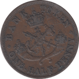 1854 NEWFOUNDLAND HALFPENNY - Token - Cambridgeshire Coins