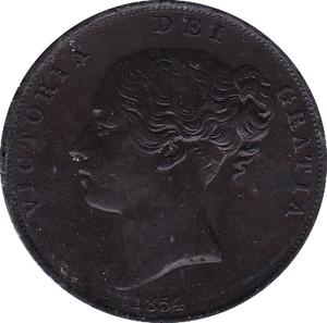 1854 PENNY ( EF ) - Penny - Cambridgeshire Coins