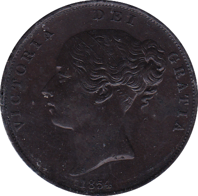 1854 PENNY ( EF ) - Penny - Cambridgeshire Coins