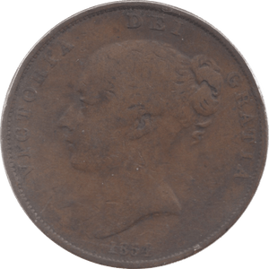 1854 PENNY ( FINE ) - Penny - Cambridgeshire Coins