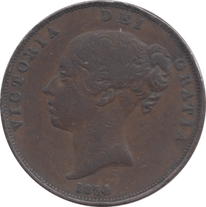 1854 PENNY ( GVF ) 1 - Penny - Cambridgeshire Coins