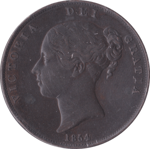 1854 PENNY ( GVF ) A - Penny - Cambridgeshire Coins