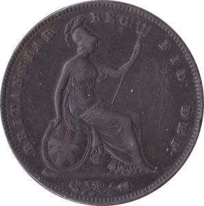 1854 PENNY ( GVF ) A - Penny - Cambridgeshire Coins