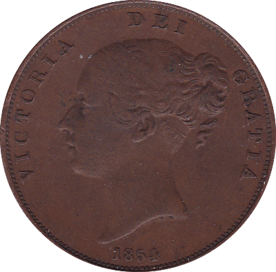 1854 PENNY ( GVF ) B - Penny - Cambridgeshire Coins
