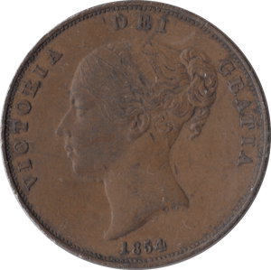 1854 PENNY ( VF ) 3 - Penny - Cambridgeshire Coins