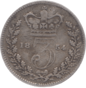 1854 THREEPENCE 2 ( FAIR ) - Threepence - Cambridgeshire Coins