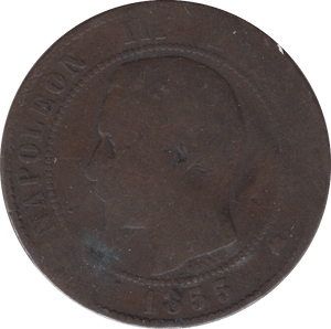 1855 10 CENTIMES FRANCE - WORLD COINS - Cambridgeshire Coins