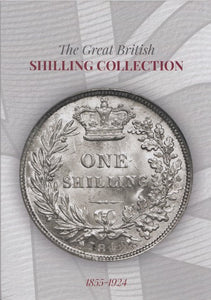 1855 - 1924 GREAT BRITISH ONE SHILLING COIN HUNT COLLECTORS ALBUM - Coin Album - Cambridgeshire Coins