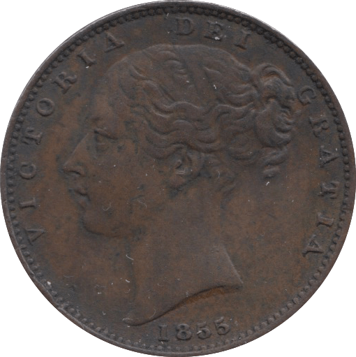 1855 FARTHING ( GVF ) 1 - Farthing - Cambridgeshire Coins