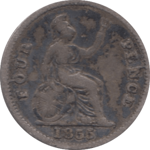 1855 FOURPENCE ( FAIR ) 3 - Fourpence - Cambridgeshire Coins