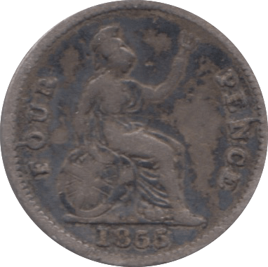 1855 FOURPENCE ( FAIR ) 3 - Fourpence - Cambridgeshire Coins