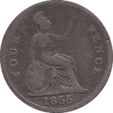 1855 FOURPENCE ( FAIR ) C - Fourpence - Cambridgeshire Coins
