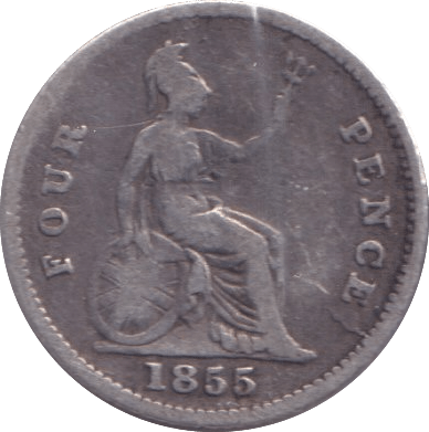 1855 FOURPENCE ( FAIR ) - Fourpence - Cambridgeshire Coins