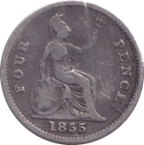 1855 FOURPENCE ( FAIR ) - Fourpence - Cambridgeshire Coins