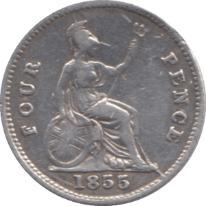 1855 FOURPENCE ( FINE ) 13 - Fourpence - Cambridgeshire Coins