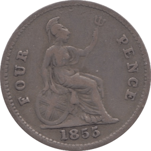 1855 FOURPENCE ( FINE ) 4 - Fourpence - Cambridgeshire Coins