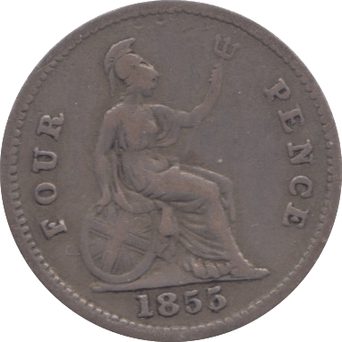 1855 FOURPENCE ( FINE ) 4 - Fourpence - Cambridgeshire Coins