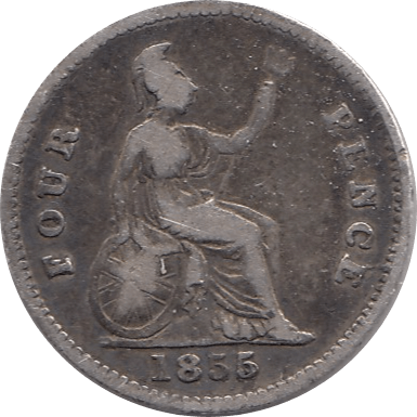1855 FOURPENCE ( NF ) 1 - Fourpence - Cambridgeshire Coins