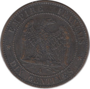 1855 FRANCE 10 CENTIMES - WORLD COINS - Cambridgeshire Coins