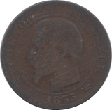 1855 FRANCE 5 CENTIMES - Cambridgeshire Coins