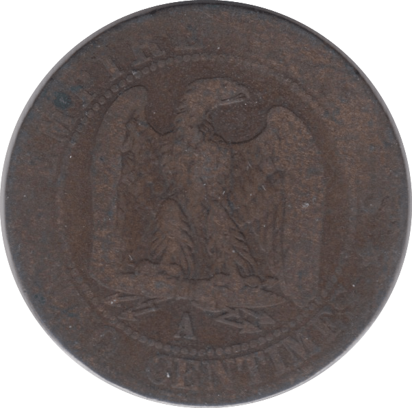 1855 FRANCE 5 CENTIMES - Cambridgeshire Coins