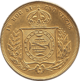 1855 GOLD 10,000 REIS BRAZIL - Gold World Coins - Cambridgeshire Coins