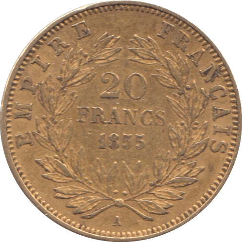 1855 GOLD FRANCE 20 FRANCS - Gold World Coins - Cambridgeshire Coins