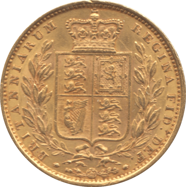 1855 GOLD SOVEREIGN ( GVF ) REF 2 SHIELD BACK - Sovereign - Cambridgeshire Coins