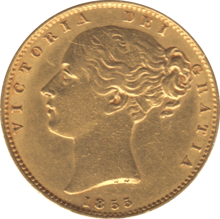 1855 GOLD SOVEREIGN ( GVF ) REF 2 SHIELD BACK - Sovereign - Cambridgeshire Coins