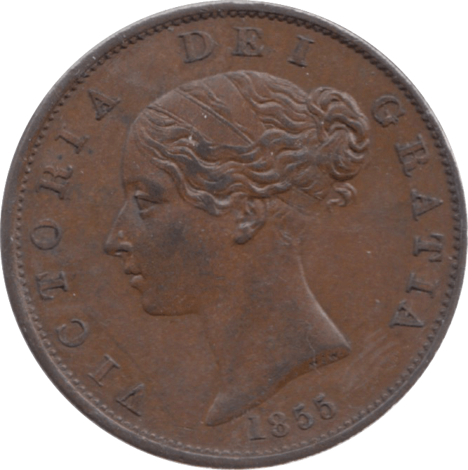 1855 HALFPENNY ( AUNC ) 23 - Halfpenny - Cambridgeshire Coins