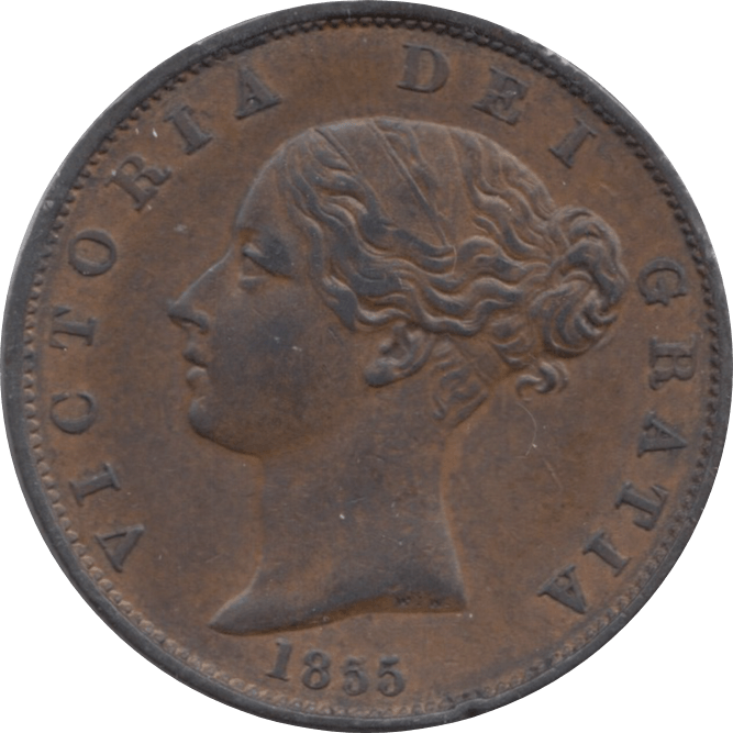 1855 HALFPENNY ( AUNC ) 4 - Halfpenny - Cambridgeshire Coins