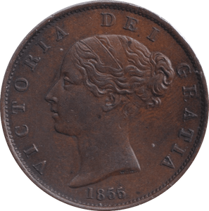 1855 HALFPENNY ( EF ) - Halfpenny - Cambridgeshire Coins