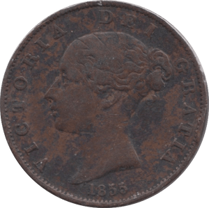 1855 HALFPENNY ( FINE ) - Halfpenny - Cambridgeshire Coins