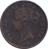 1855 HALFPENNY ( FINE ) - Halfpenny - Cambridgeshire Coins