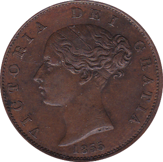 1855 HALFPENNY ( GVF ) B - Halfpenny - Cambridgeshire Coins