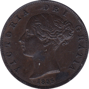 1855 HALFPENNY ( GVF ) - Halfpenny - Cambridgeshire Coins
