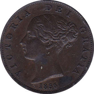 1855 HALFPENNY ( GVF ) - Halfpenny - Cambridgeshire Coins