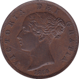 1855 HALFPENNY ( UNC ) - Halfpenny - Cambridgeshire Coins
