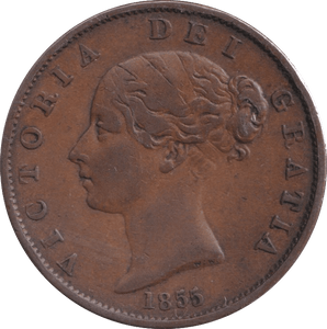 1855 HALFPENNY ( VF ) - Halfpenny - Cambridgeshire Coins