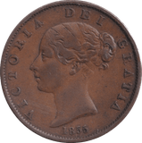 1855 HALFPENNY ( VF ) - Halfpenny - Cambridgeshire Coins