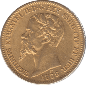 1855 ITALY GOLD 20 LIRA - Gold World Coins - Cambridgeshire Coins