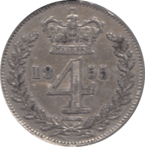1855 MAUNDY FOURPENCE ( GVF ) - Maundy Coins - Cambridgeshire Coins