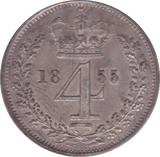 1855 MAUNDY FOURPENCE ( UNC ) SCRATCH - Maundy Coins - Cambridgeshire Coins