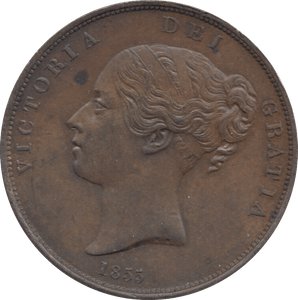 1855 PENNY ( AUNC ) 1 - Penny - Cambridgeshire Coins